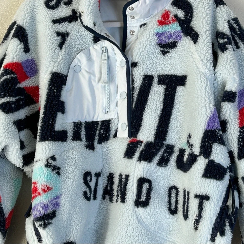 Free People Hit The Slopes Printed Pullover Women’s M Stand Out Never Still - Picture 5 of 6